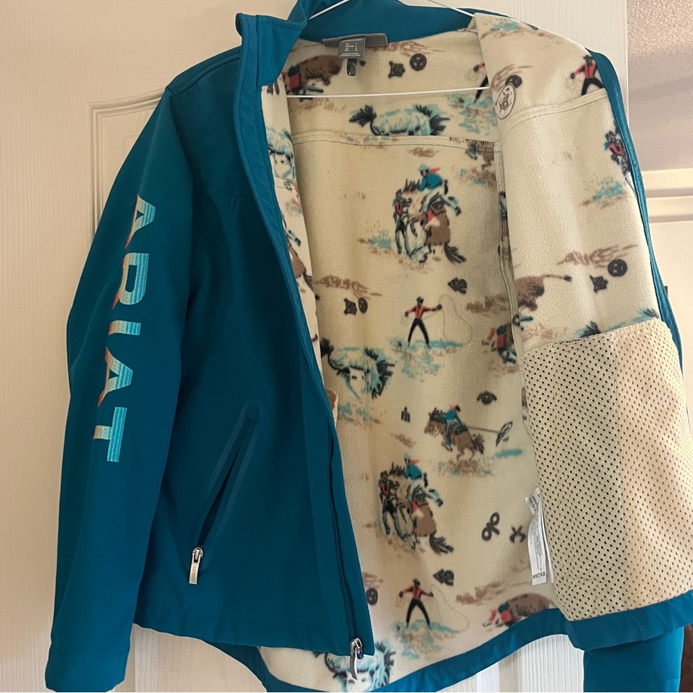 Ariat Teal Softshell Jacket With Logo - image 3